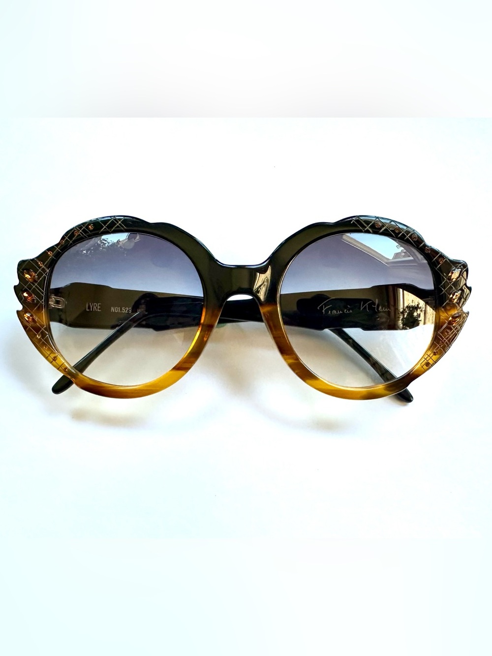 Francis Klein sunglasses with Swarovski rhinestones. Handmade in France. 🇫🇷